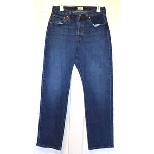 Levis 501 C Curve Blue Jeans Womens 31x32 (Fits 30 x 31) Button Fly Straight Leg